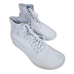 NOBULL Mens Canvas Sneakers Size 13 Trainers White High Top Casual CrossFit.